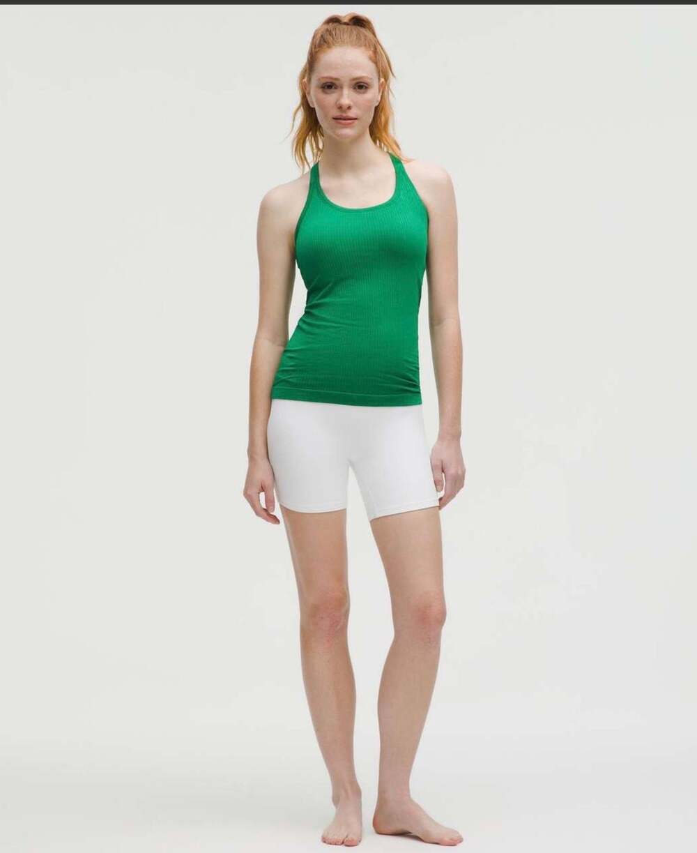 Lululemon Ebb to Street Tank Top Light Support B/C Cup Green Size 6